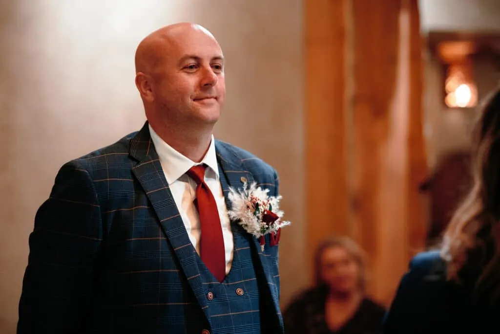 Runa Farm wedding photography - bride and groom at rustic barn venue in County Durham