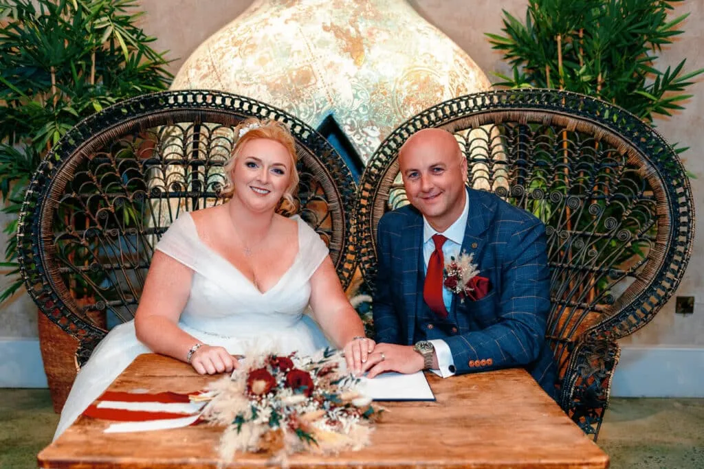 Runa Farm wedding photography - bride and groom at rustic barn venue in County Durham