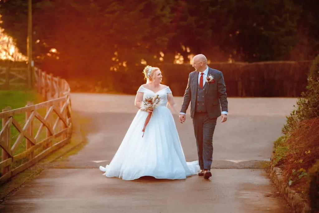 Runa Farm wedding photography - bride and groom at rustic barn venue in County Durham