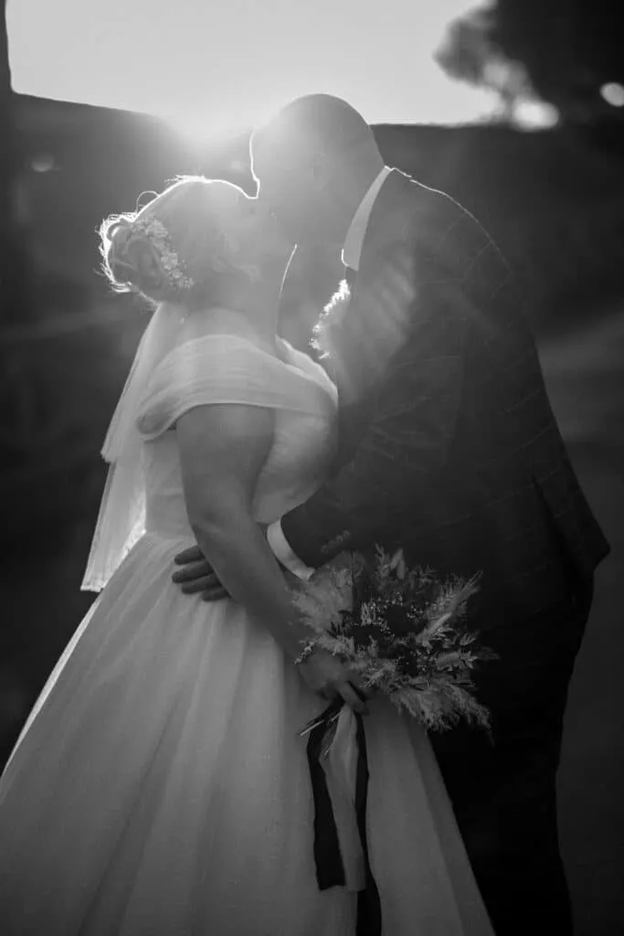 Runa Farm wedding photography - bride and groom at rustic barn venue in County Durham