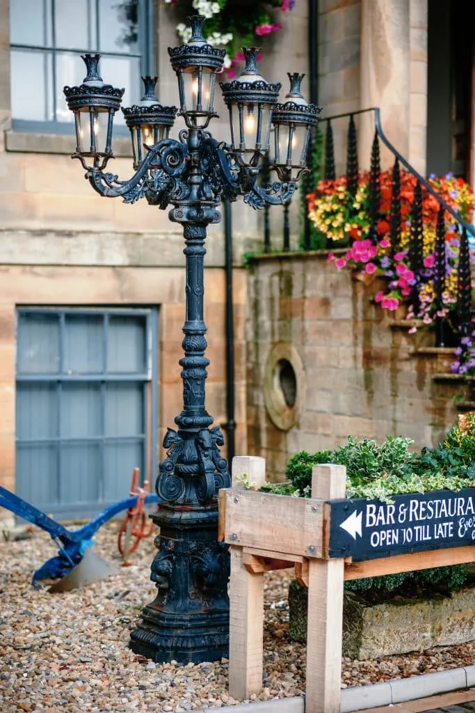 Sneaton Castle wedding - bride and groom at historic castle venue on Yorkshire coast