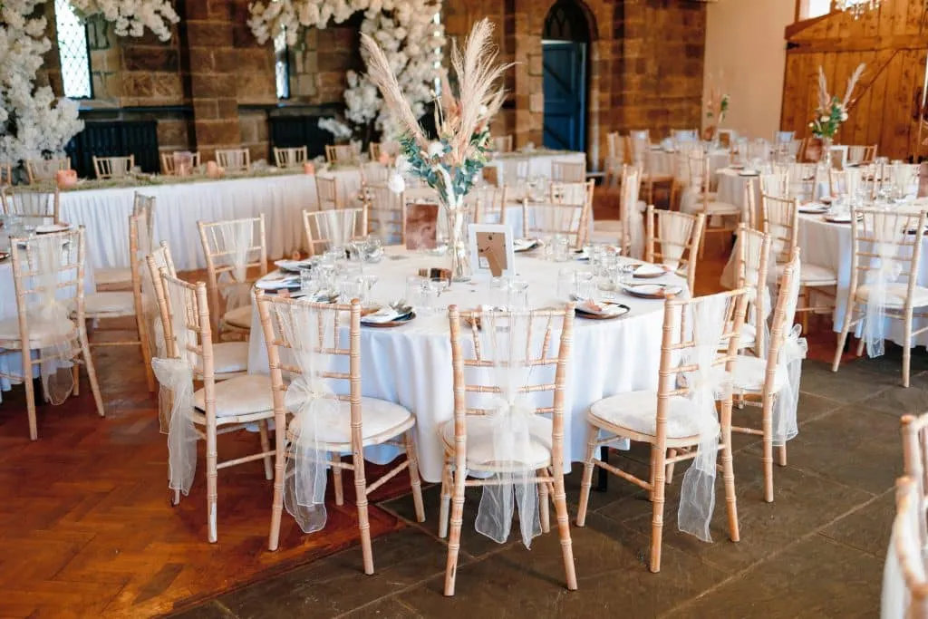 Sneaton Castle wedding - bride and groom at historic castle venue on Yorkshire coast