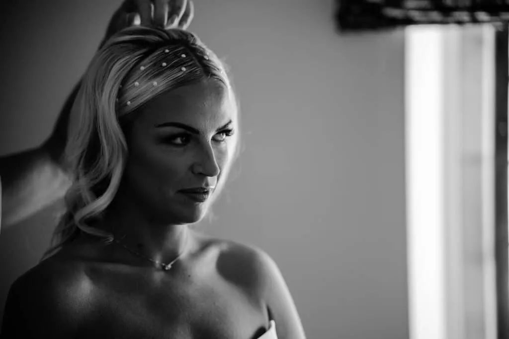 Sneaton Castle wedding - bride and groom at historic castle venue on Yorkshire coast