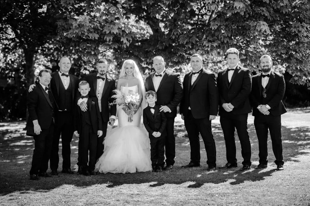 Sneaton Castle wedding - bride and groom at historic castle venue on Yorkshire coast